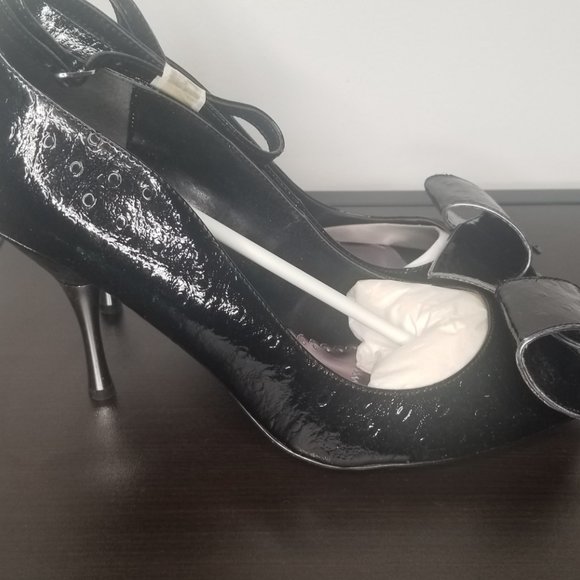 J. Renee Lindy Black Patent Leather Stiletto, 9.5W (NEW) - Picture 3 of 4